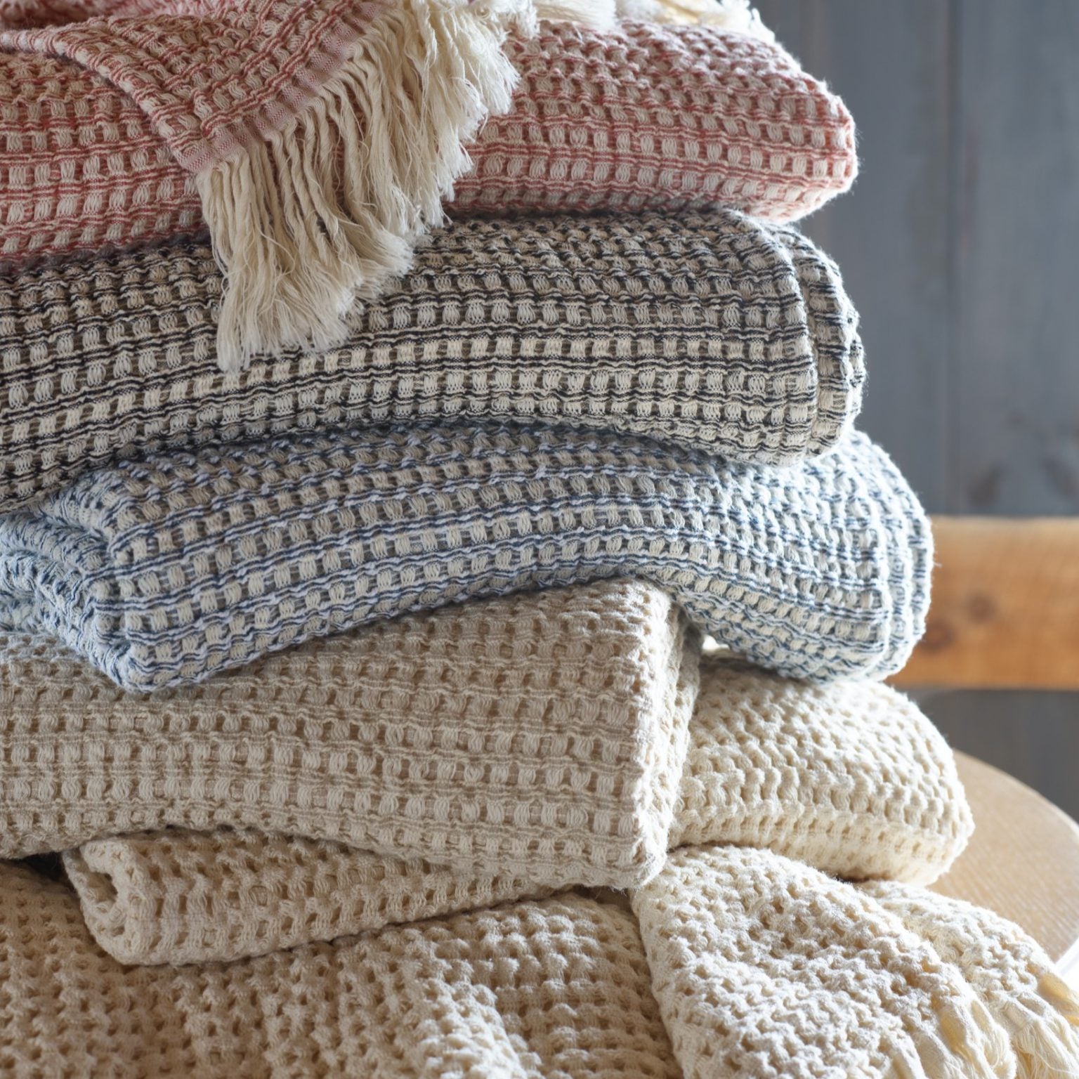 Maison Luxury Waffle Throw